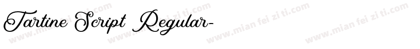 Tartine Script Regular字体转换